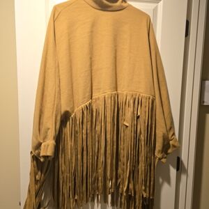 Fringe Mustard Sweater